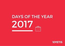 DAYS OF THE YEAR