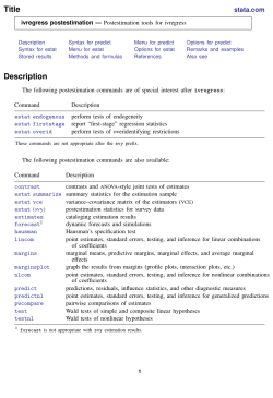 ivregress postestimation