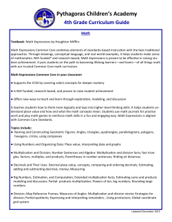 4th Grade - Pythagoras Children`s Academy