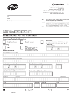 Direct Stock Purchase Plan - Initial Enrollment Form