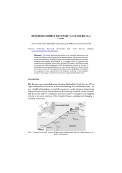 LONGSHORE SEDIMENT TRANSPORT ALONG THE BELGIAN