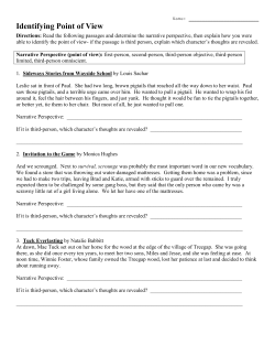 Identifying Point of View