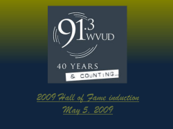 2009 Hall of Fame induction May 5, 2009