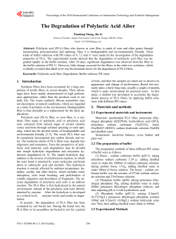 The Degradation of Polylactic Acid Aiber