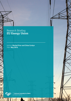 EU Energy Union - National Assembly for Wales