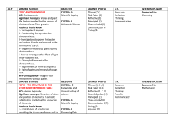 JULY GRADE 8 (SCIENCE) OBJECTIVE LEARNER PROFILE ATL