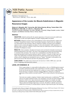 Margulies - 2015 IUGA Annual Meeting