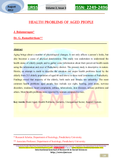 Health Problems of Aged People