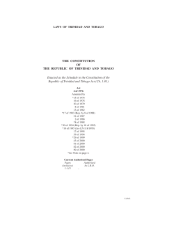 THE CONSTITUTION OF THE REPUBLIC OF TRINIDAD AND