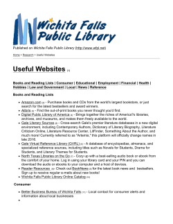 Useful Websites - Wichita Falls Public Library