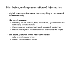 Bits, bytes, and representation of information
