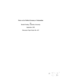 Notes on the Political Economy of Nationalism by Ronald Findlay