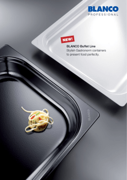 BLANCO Buffet Line Stylish Gastronorm containers to present food
