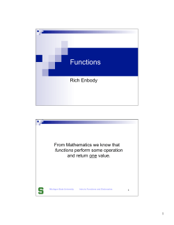 Functions - vprgs - Michigan State University