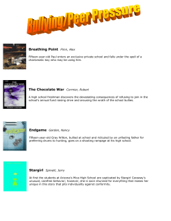 SEichelberger Bullying Peer Pressure 1-2012