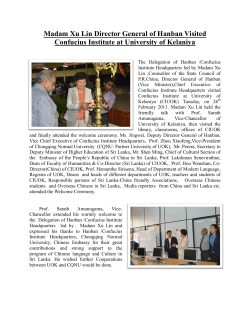Madam Xu Lin Director General of Hanban Visited Confucius