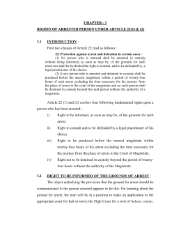 3 RIGHTS OF ARRESTED PERSON UNDER