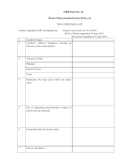 CWR Form No. 24 Proof of Debt (standard form) (O.16, r.2) THE