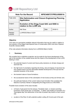 Appendix K3 Evolution of the Drigg Coast