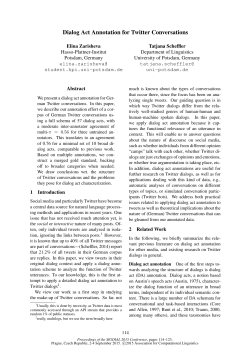 Dialog Act Annotation for Twitter Conversations