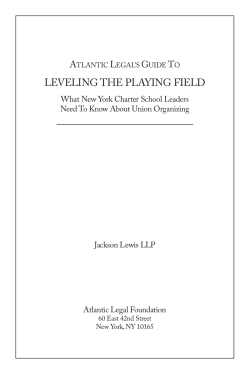 Leveling the Playing Field.indb - Charter School Advocacy Program