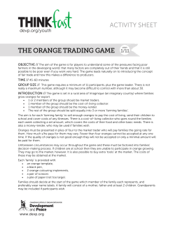 THE ORANGE TRADING GAME