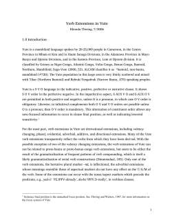 Verb Extensions in Vute