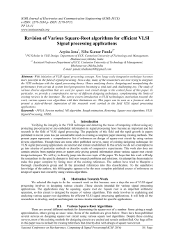 Revision of Various Square-Root algorithms for efficient VLSI Signal