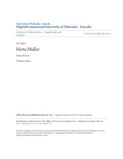 Herta M&uuml;ller - DigitalCommons@University of Nebraska