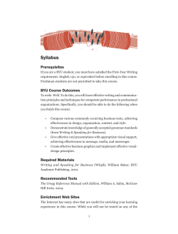 Syllabus - BYU Independent Study!