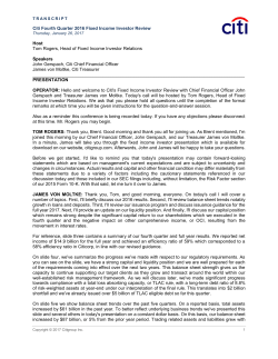 Transcript - Citigroup