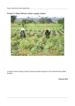 Power In West African cotton supply chains