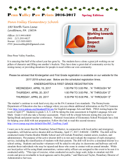 Spring 2016-17 PawPrints - Pennsbury School District