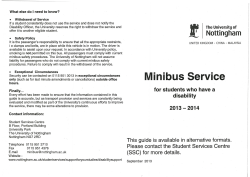 Minibus Service User Leaflet