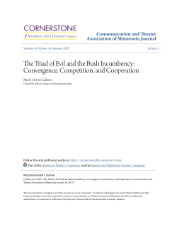 The Triad of Evil and the Bush Incumbency