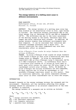 The energy balance of a melting snow cover in different environments