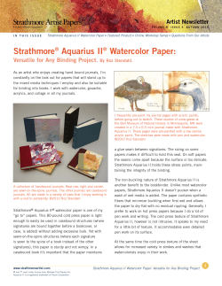 Strathmore&reg; Aquarius II&reg; Watercolor Paper: