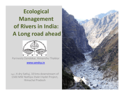 Ecological Management of Rivers in India