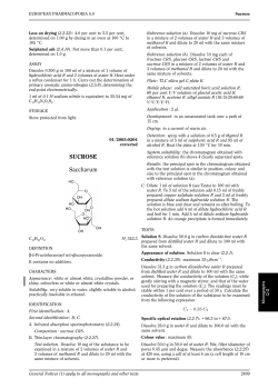 SUCROSE Saccharum