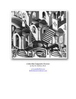 A Seth, Elias Comparative Overview by Paul M. Helfrich, Ph.D. www