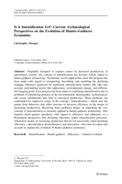 Is it Intensification Yet? - University of Nevada, Reno