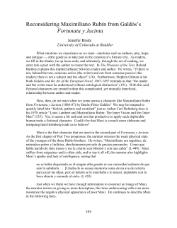 Reconsidering Maximiliano Rub&iacute;n from Gald&oacute;s`s