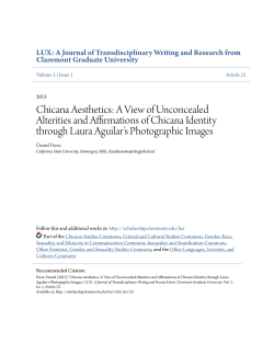 Chicana Aesthetics - Scholarship @ Claremont