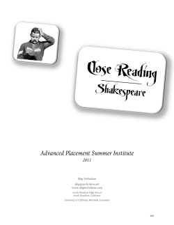 Shakespeare - The Nicholson Place