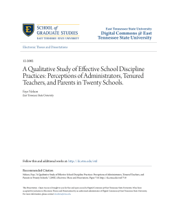 A Qualitative Study of Effective School Discipline Practices