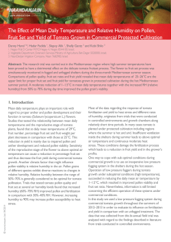 The Effect of Mean Daily Temperature and Relative Humidity on