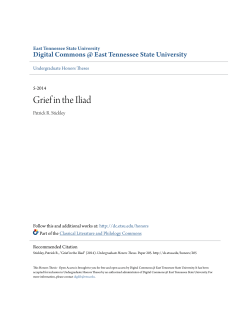Grief in the Iliad - Digital Commons @ East Tennessee State University