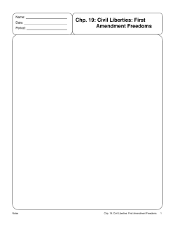Chp. 19: Civil Liberties: First Amendment Freedoms