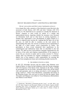 Decius` Religious Policy File