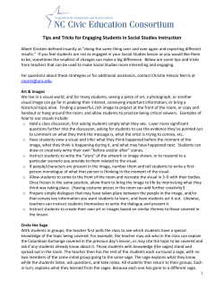 Tips and Tricks for Engaging Students in Social Studies Instruction